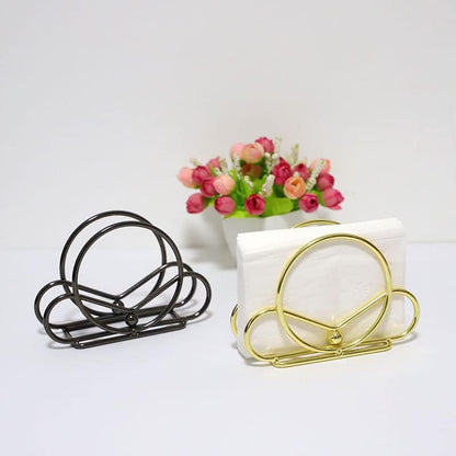 Napkin Holder, Simple Design Metal Napkin Holders Upright Decorative Napkins Holder for Home Kitchen Table, Rose Gold a