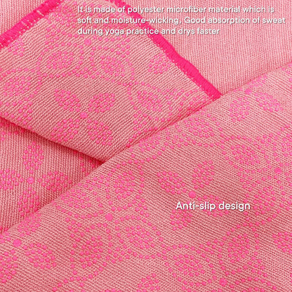 Yoga Towels, Non Slip Hot Yoga Mat Towel with Grip Dots,Super-Absorbent Soft Microfiber Yoga Blanket for Pilates, Fitness and Workout 72inch x 24inch