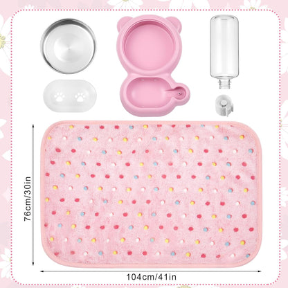 Pink Princess Cat Tent Bed Set for Kittens and Small Dogs, 13.78"