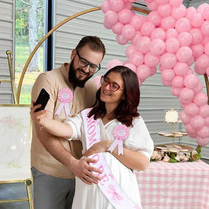 Bow Baby Shower Decorations for Girl Bow Tie Baby Shower Favors Mom to Be Pin Sash Dad to Be Corsage Pin for Pink It’s a Girl Gender Reveal Party Favors Pregnancy Photo Props Maternity