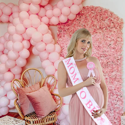 Bow Baby Shower Decorations for Girl Bow Tie Baby Shower Favors Mom to Be Pin Sash Dad to Be Corsage Pin for Pink It’s a Girl Gender Reveal Party Favors Pregnancy Photo Props Maternity