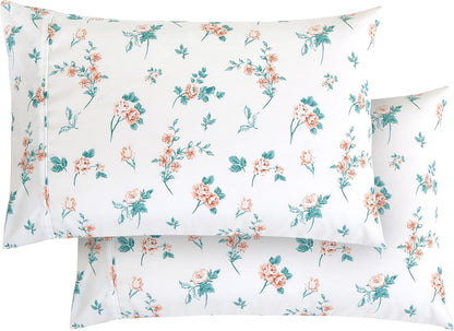 6-Piece Sheet Set Deep Pocket Floral, Queen, Celia Pink