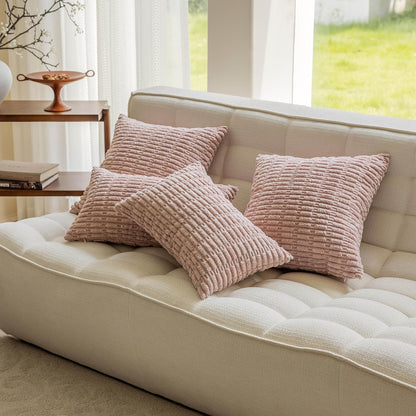 18x18 Pillow Covers Soft Pink Set of 2