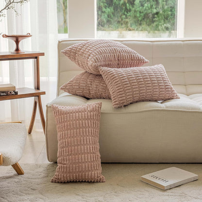 18x18 Pillow Covers Soft Pink Set of 2