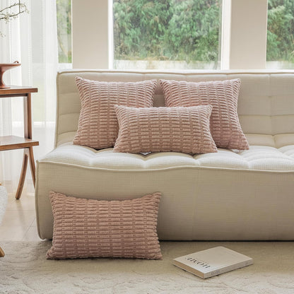 18x18 Pillow Covers Soft Pink Set of 2