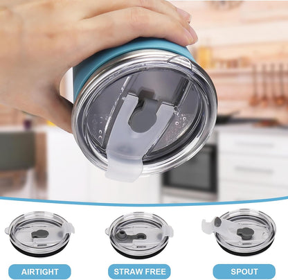 2 Pack Kids Cups with Straws and Lids Leak Proof, 12oz