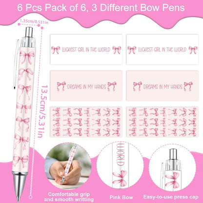 Pink Bow Spiral Notebooks Set 12 Pieces Coquete Bow Journal with Inspirational Bible Ballpoint Pens Christian Scripture Prayer Hardcover Notebook Gifts for Women Office School Church Supplies