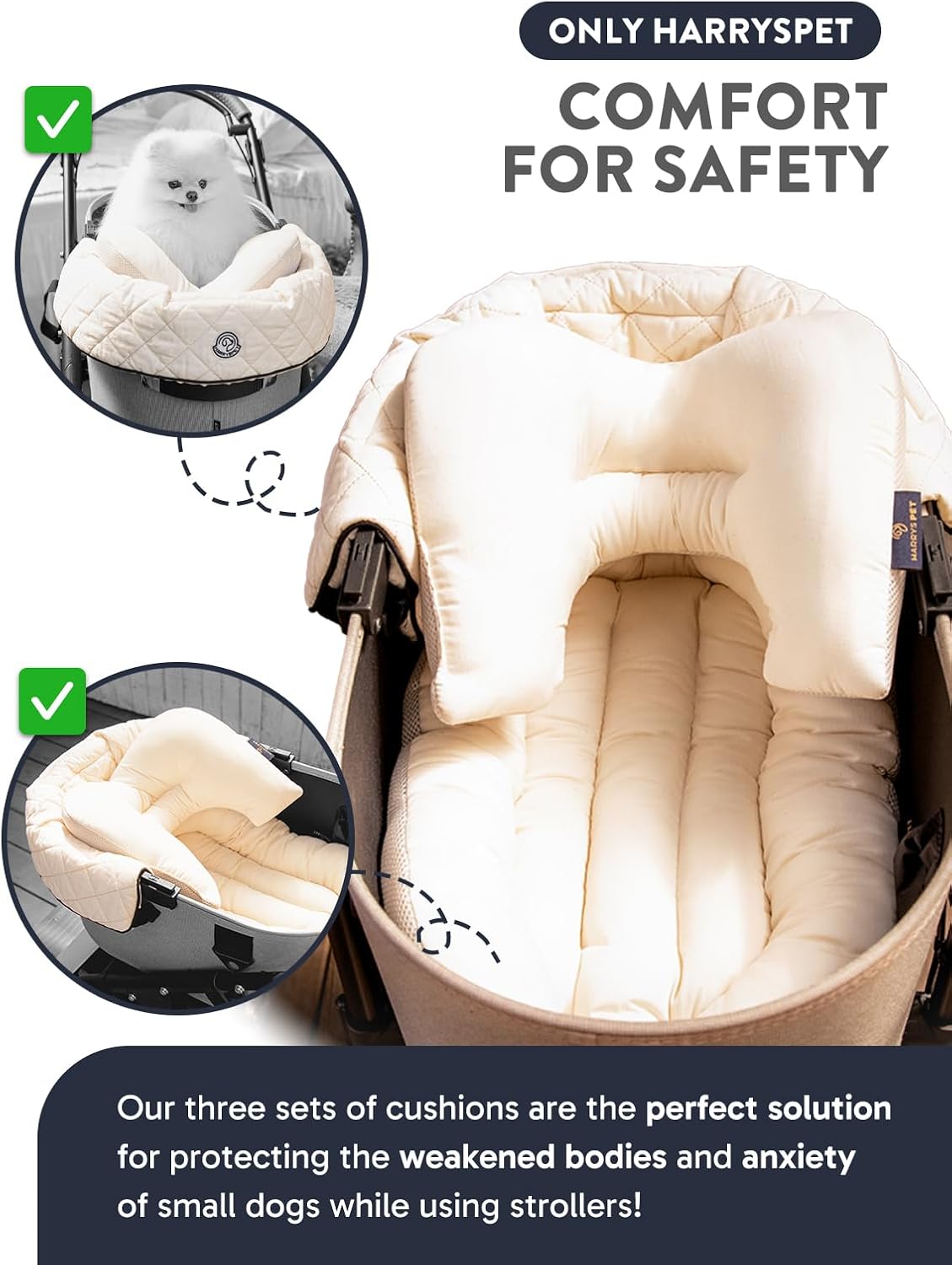 Stroller Cushion for Pets, Bolster, BerryMore Edition, , Pet Pillows, Pet Strollers (Pink Raspberry, Mini(9-11"))