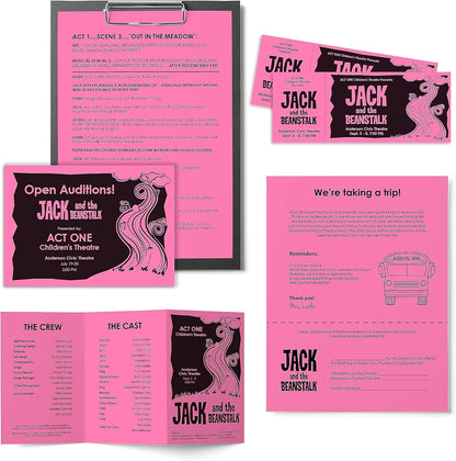 Neenah Paper 21031 Color Paper, 24lb, 8 1/2 x 11, Pulsar Pink, 500 Sheets