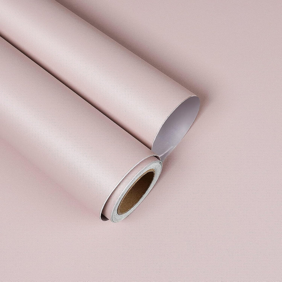 Pink Wallpaper Self Adhesive Pastel Pink Contact Paper Peel and Stick Wallpaper Textured for Girls Bedroom Vinyl Removable Contact Paper for Cabinets Desk Dresser Drawers Matte 17.7"X200"