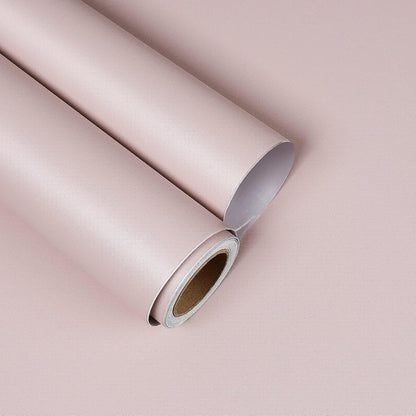 Pink Wallpaper Self Adhesive Pastel Pink Contact Paper Peel and Stick Wallpaper Textured for Girls Bedroom Vinyl Removable Contact Paper for Cabinets Desk Dresser Drawers Matte 17.7"X200"
