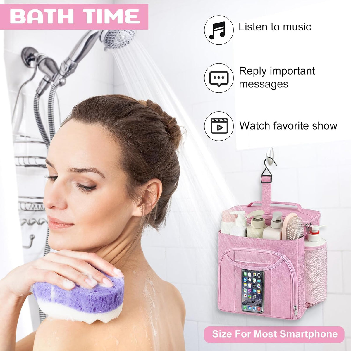 Mesh Shower Caddy Portable, Shower Tote Bag for Dorm Room Essentials
