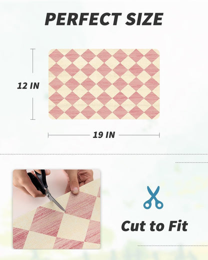 Coffee Mat Hide Stain Rubber Backed Absorbent Dish Drying Mat for Kitchen Counter - Fits Under Coffee Maker or Machine - PINK 12X19