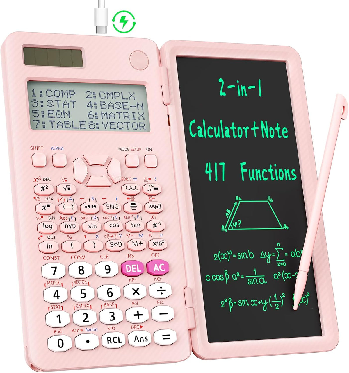 991ES MAX 417 Functions Scientific Calculators 4-Line Display with Notepad