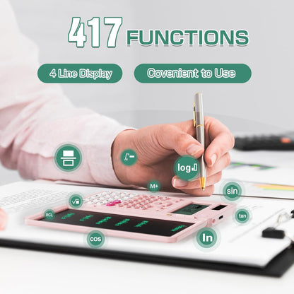 991ES MAX 417 Functions Scientific Calculators 4-Line Display with Notepad