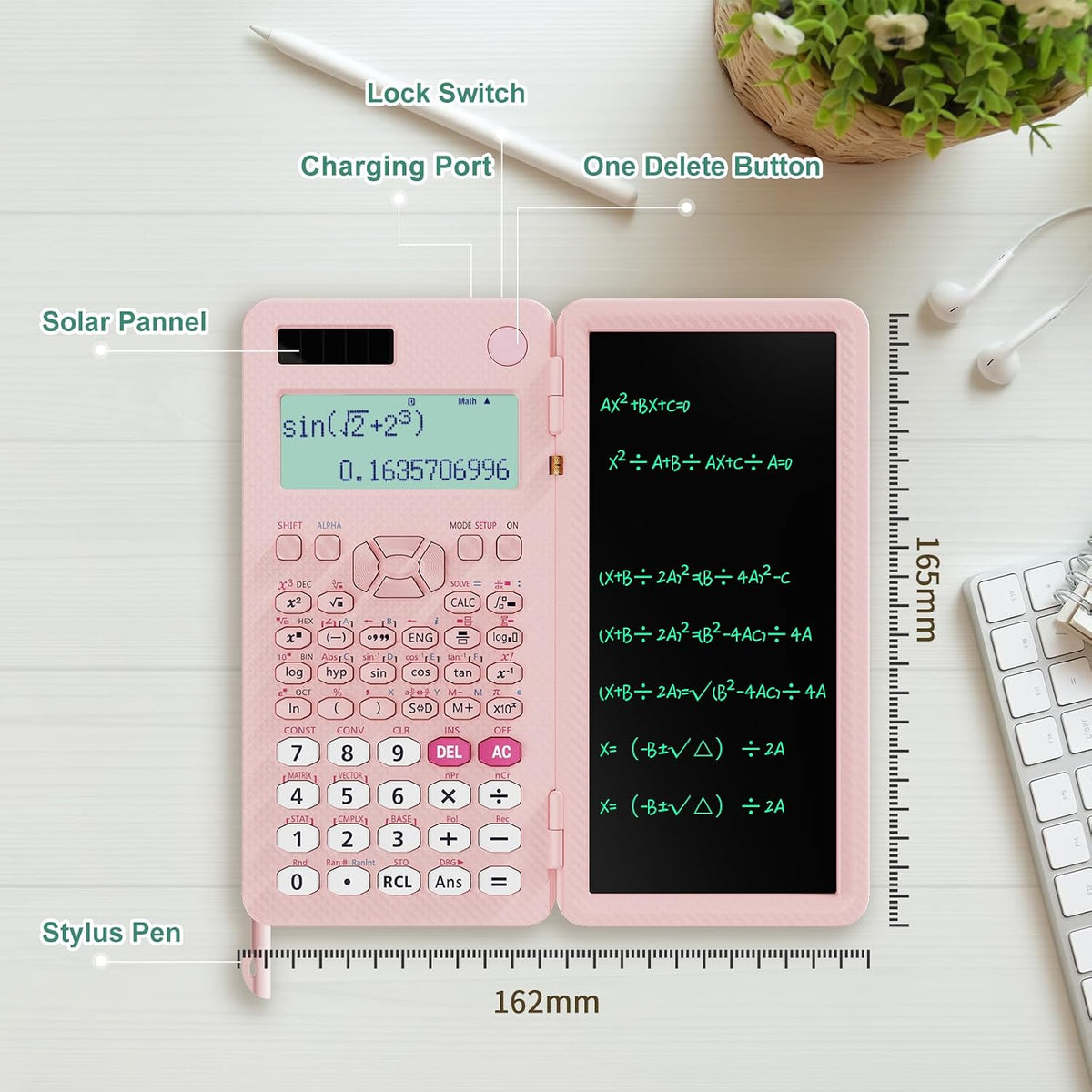 991ES MAX 417 Functions Scientific Calculators 4-Line Display with Notepad