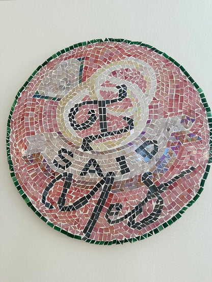 4 Shapes Mixed Glass Mosaic Tiles,Square+Diamond+Triangle+Rectangle 220 PCS Stained Glass Mosaic Pieces for Handmade Art Crafts and Home Decoration (Pink)