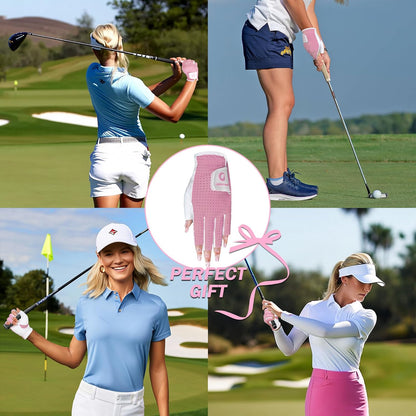 Womens Golf Gloves Ladies Golf Gloves Breathable Yoga Mesh Back for Fashion Conscious Golfers