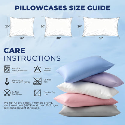 Cooling Pillow Case Standard Size Pillow Cover with Zipper for Hot Sleepers – Breathable & Gentle on Skin, All-Night Comfort (Pink, 1Pcs)