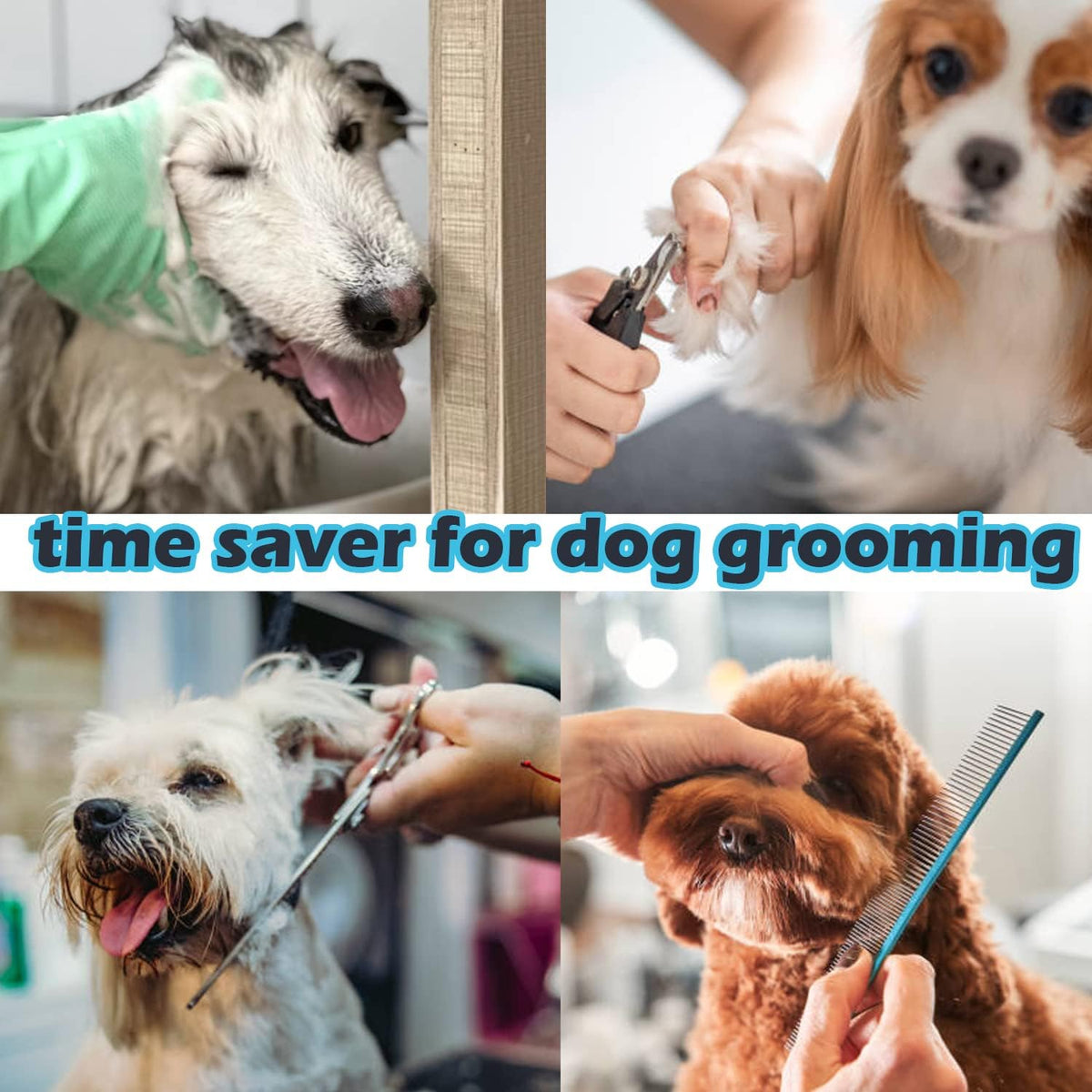 Dog Grooming Loop 2 Pack Dogs Grooming Table Arm Extension Straps Cute Unique Paw Pattern Double Snaps & 5 D-Ring Design Extender Strap for Pet Salon(Pattern-2)