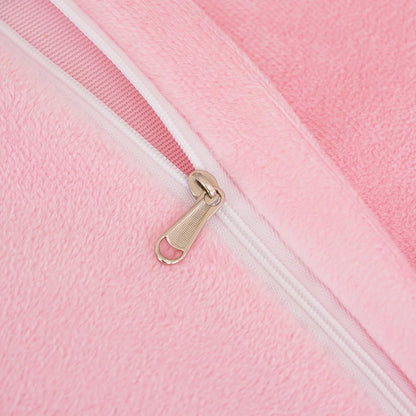 Set of 2 Faux Fur Pillowcases, Luxury Bubble Waffle Carved Plush Standard Size Pillow Shams Soft and Furry, Zipper Closure (Pink, 20"x26")