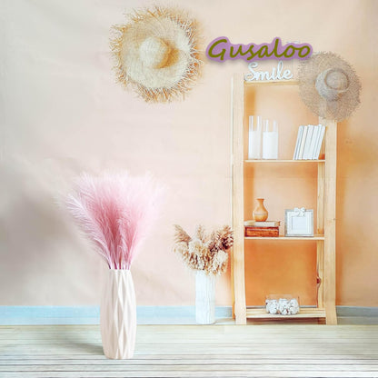 Artificial Faux Pampas Grass 8 Pcs Fake Artificial Adjustable Pampas Grass Variable Length Tall Fluffy Stems Table Vase Filler Centerpiece for Living Room Decor Boho Decor Wedding Pink