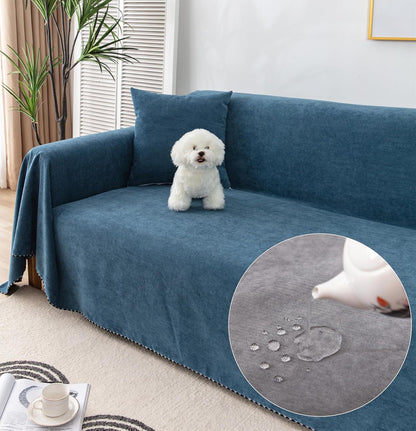 SINCERE Custom Sofa Cover, Non-Slip Slipcover Furniture Protector Mat for Kids/Pet, Customized Bench Couch Seat Cover, Waterproof Chair Cushion Coverlet Floor Cushion Bed Topper Blanket, Multi-Fabric