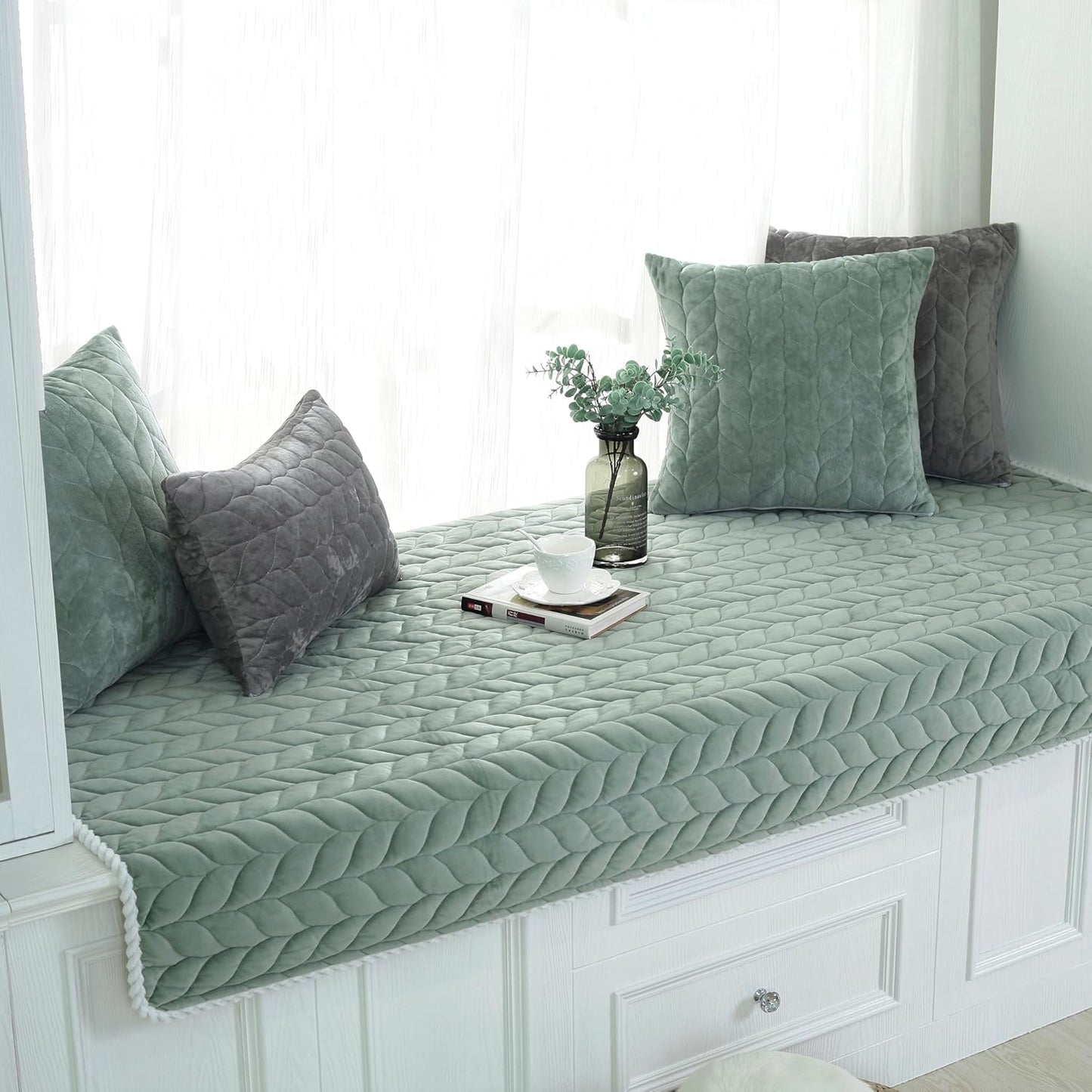 SINCERE Custom Sofa Cover, Non-Slip Slipcover Furniture Protector Mat for Kids/Pet, Customized Bench Couch Seat Cover, Waterproof Chair Cushion Coverlet Floor Cushion Bed Topper Blanket, Multi-Fabric