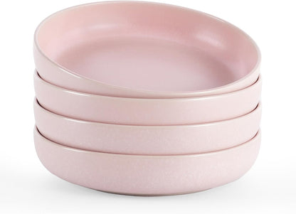 Milkyway 33 oz Pasta Bowls Set of 4, Light Pink
