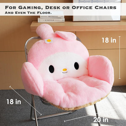 Juju Pink Kawaii Cushion - Kawaii Room Decor - Seat Cushions for Office Chairs - Office Chair Cushions - Car Seat Cushion - Gaming Room Decor - Gaming Desk Accessories Floor Pillow (Pink)