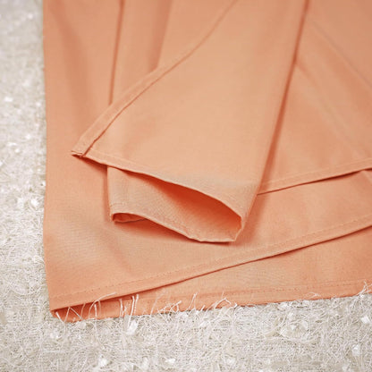 Wholesale (200 GSM) 90" x 132" Rectangular Polyester Tablecloths Table Cover Linens for Restaurant Kitchen Dining Wedding Party Banquet Events - Peach/Apricot