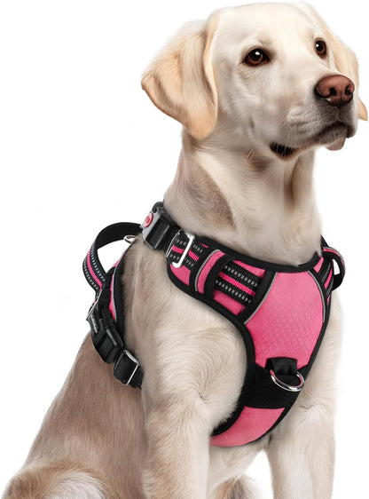 Dog Harness for Large, No Pull 3 Buckles Easy On & Off