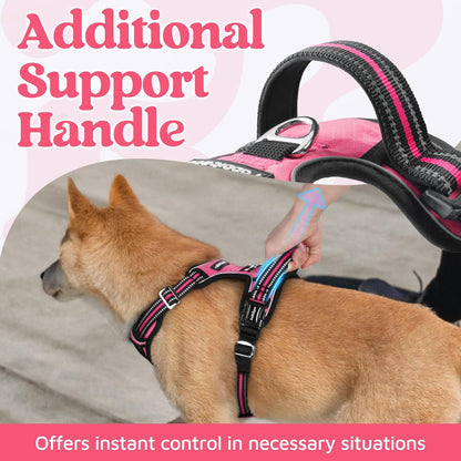 Dog Harness for Large, No Pull 3 Buckles Easy On & Off