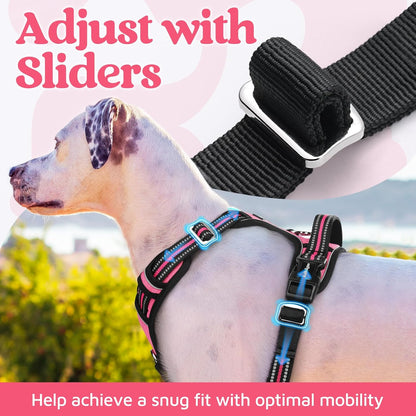 Dog Harness for Large, No Pull 3 Buckles Easy On & Off