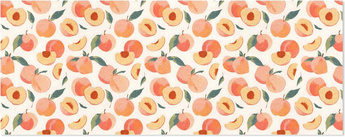 Pink Peaches Pattern Design Birthday Wrapping Paper Roll, Mini Roll Gift Wrap Perfect for Weddings, Brides, Holidays, Baby Showers - 58 x 22.8 inches