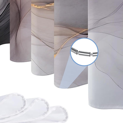 Marble Shower Curtain Abstract Gold Pink Black Ink Ombre,Morden Fabric Shower Curtains for Bathroom Decor 72x72 Inch