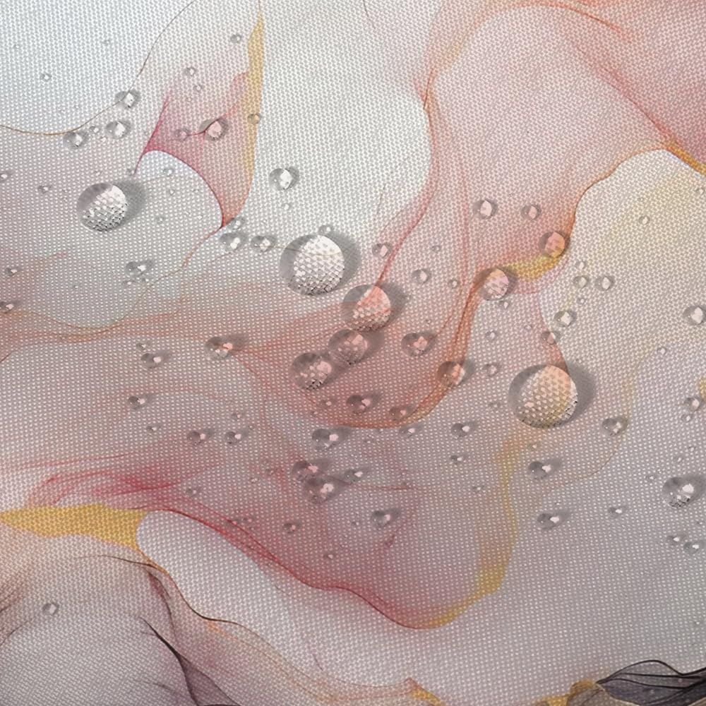 Marble Shower Curtain Abstract Gold Pink Black Ink Ombre,Morden Fabric Shower Curtains for Bathroom Decor 72x72 Inch
