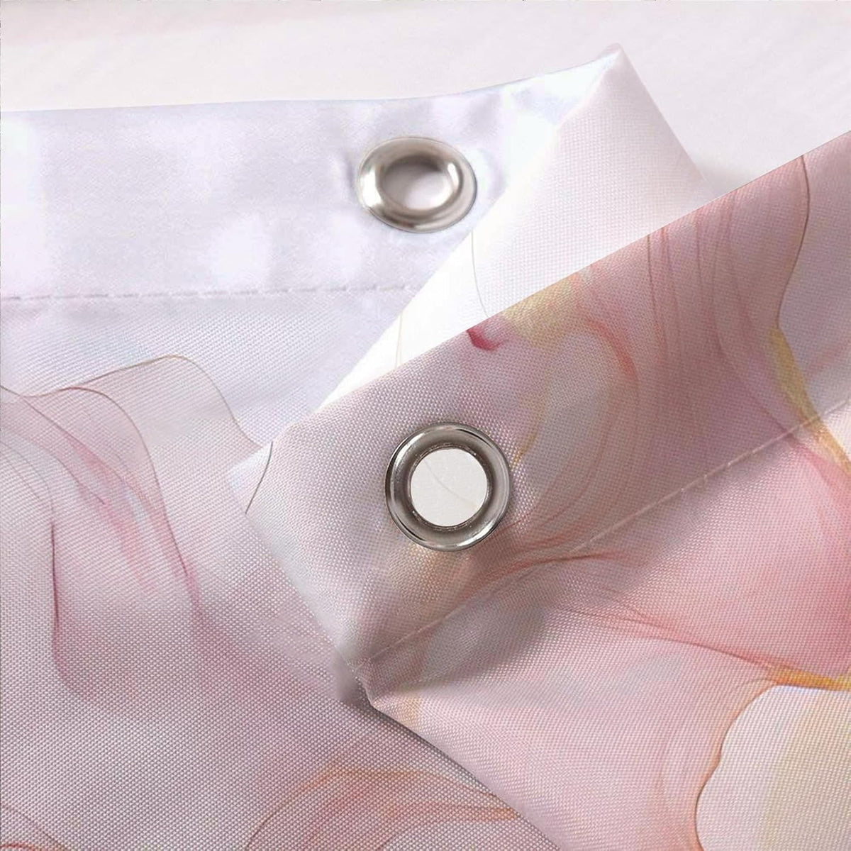 Marble Shower Curtain Abstract Gold Pink Black Ink Ombre,Morden Fabric Shower Curtains for Bathroom Decor 72x72 Inch