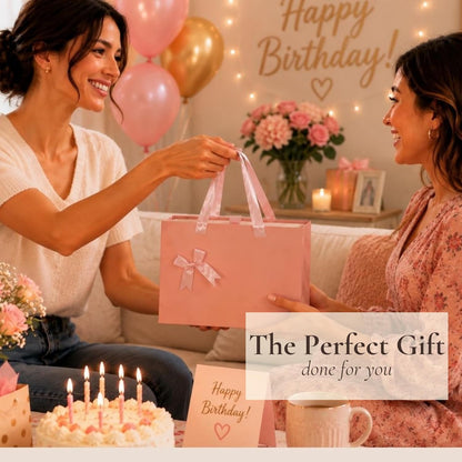 Spa Gift Basket for Women - Birthday Gifts for Women, Mom, Teen Girl - 11pc Self Care Gift Set - Pink Spa Kit with Gua Sha, Sleep Mask - Relaxing Get Well Soon, Thinking of You for Her