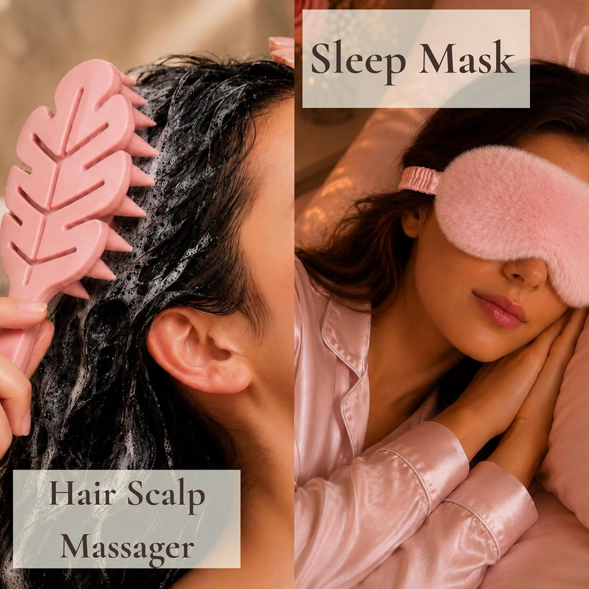 Spa Gift Basket for Women - Birthday Gifts for Women, Mom, Teen Girl - 11pc Self Care Gift Set - Pink Spa Kit with Gua Sha, Sleep Mask - Relaxing Get Well Soon, Thinking of You for Her