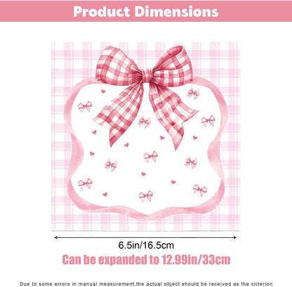 Bow Napkins, 20 Pack Pink Bow Napkins, Pink Napkin for Party, Paper Napkin