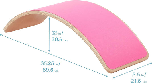 Balance Board, Montessori Toy, Bright Pink