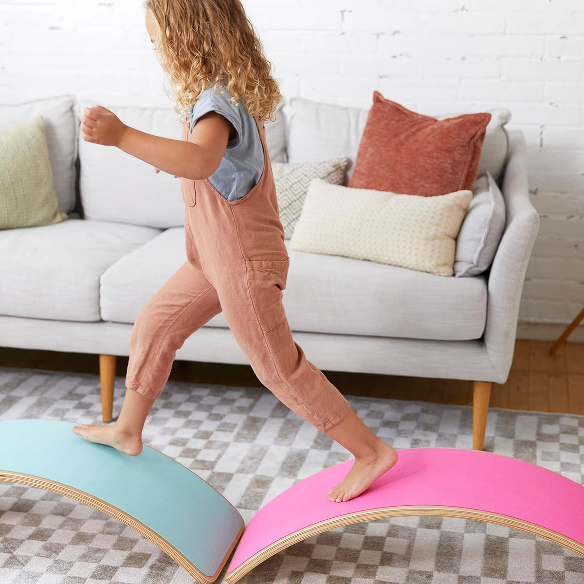 Balance Board, Montessori Toy, Bright Pink