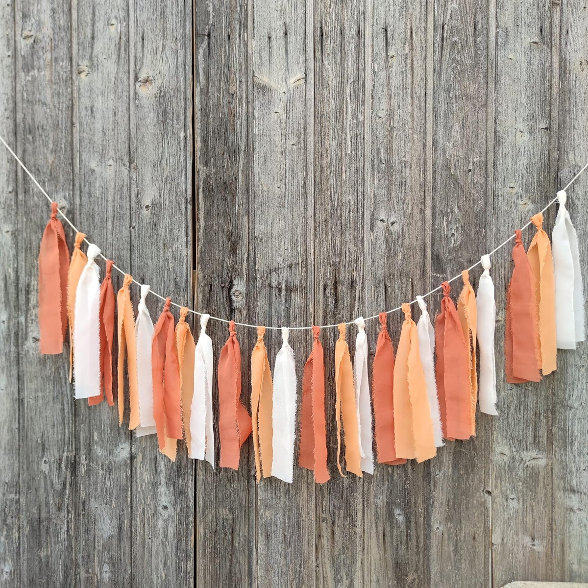 Chiffon Tsaasel Garland for Burnt Orche Coral Peach Orange Wedding Tea Party Hanging Party Decorations Birthday Bridal Baby Shower