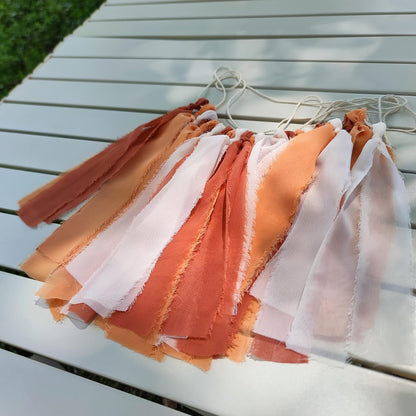 Chiffon Tsaasel Garland for Burnt Orche Coral Peach Orange Wedding Tea Party Hanging Party Decorations Birthday Bridal Baby Shower