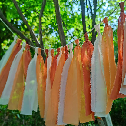 Chiffon Tsaasel Garland for Burnt Orche Coral Peach Orange Wedding Tea Party Hanging Party Decorations Birthday Bridal Baby Shower