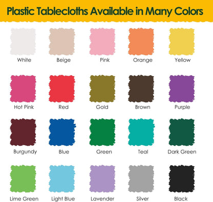 Pink 5 Pack 84 Inch Plastic Tablecloth Disposable Tablecloth for Round Table, Party Plastic Table Cloth