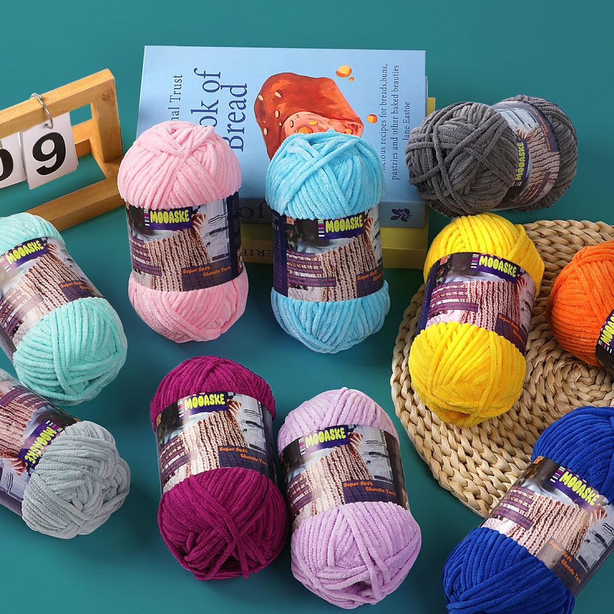 Baby Blanket Yarn for Crocheting - Soft Velvet Fluffy Chenille Yarn for Knitting Amigurumi Making Scarves, Doll - 100g/3.5oz 131 Yards Thick Plush Yarns (3, Pink)