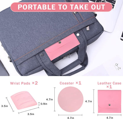 Wrist Rests for Laptop, Wrist Support for Keyboard and Mouse Pink