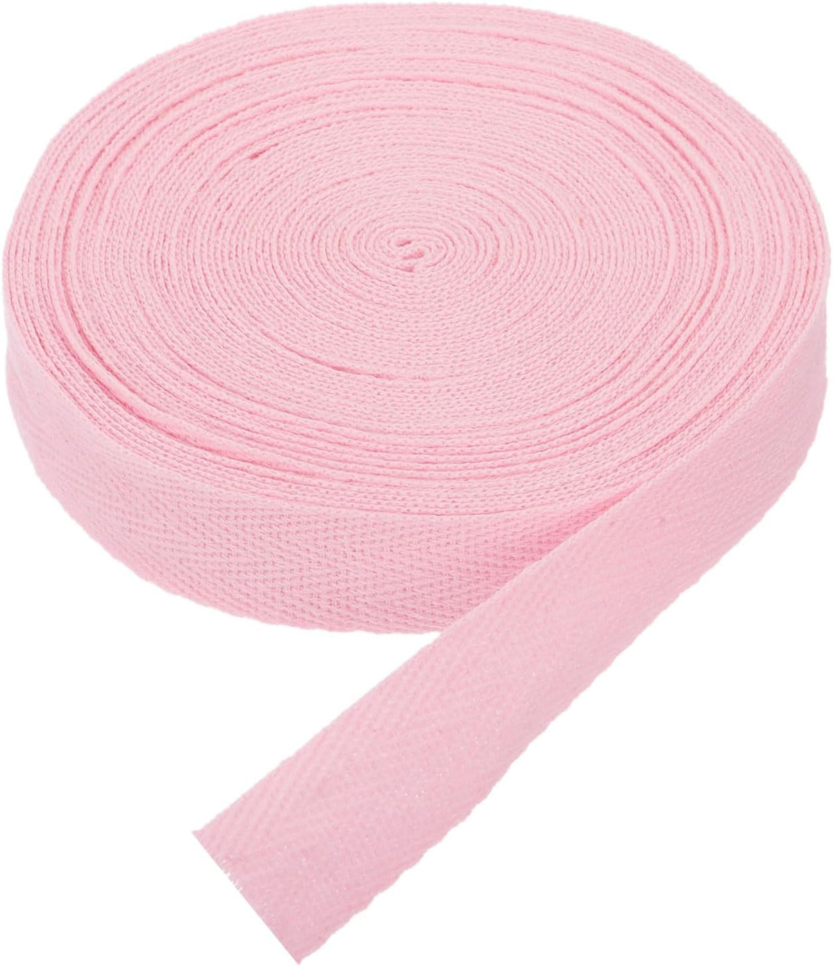 3/4"(2cm) 10 Yards Cotton Twill Tape Cotton Ribbons Bias Binding Tape Herringbone Tape Ribbons Light Pastel Pink for DIY Crafts Making, Clothes, Knit